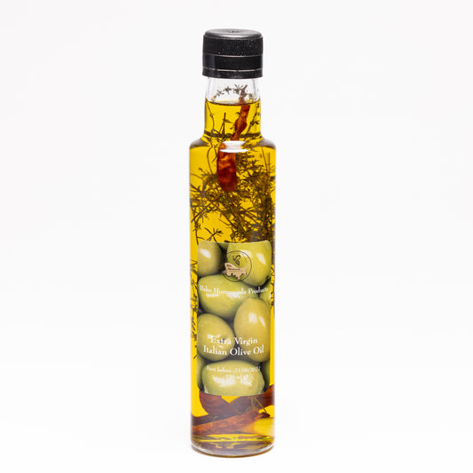 Extra virgin  olive oil with organic Italian  thyme ,red  chill & garlic 250ml
